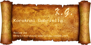 Koroknai Gabriella névjegykártya