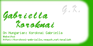 gabriella koroknai business card